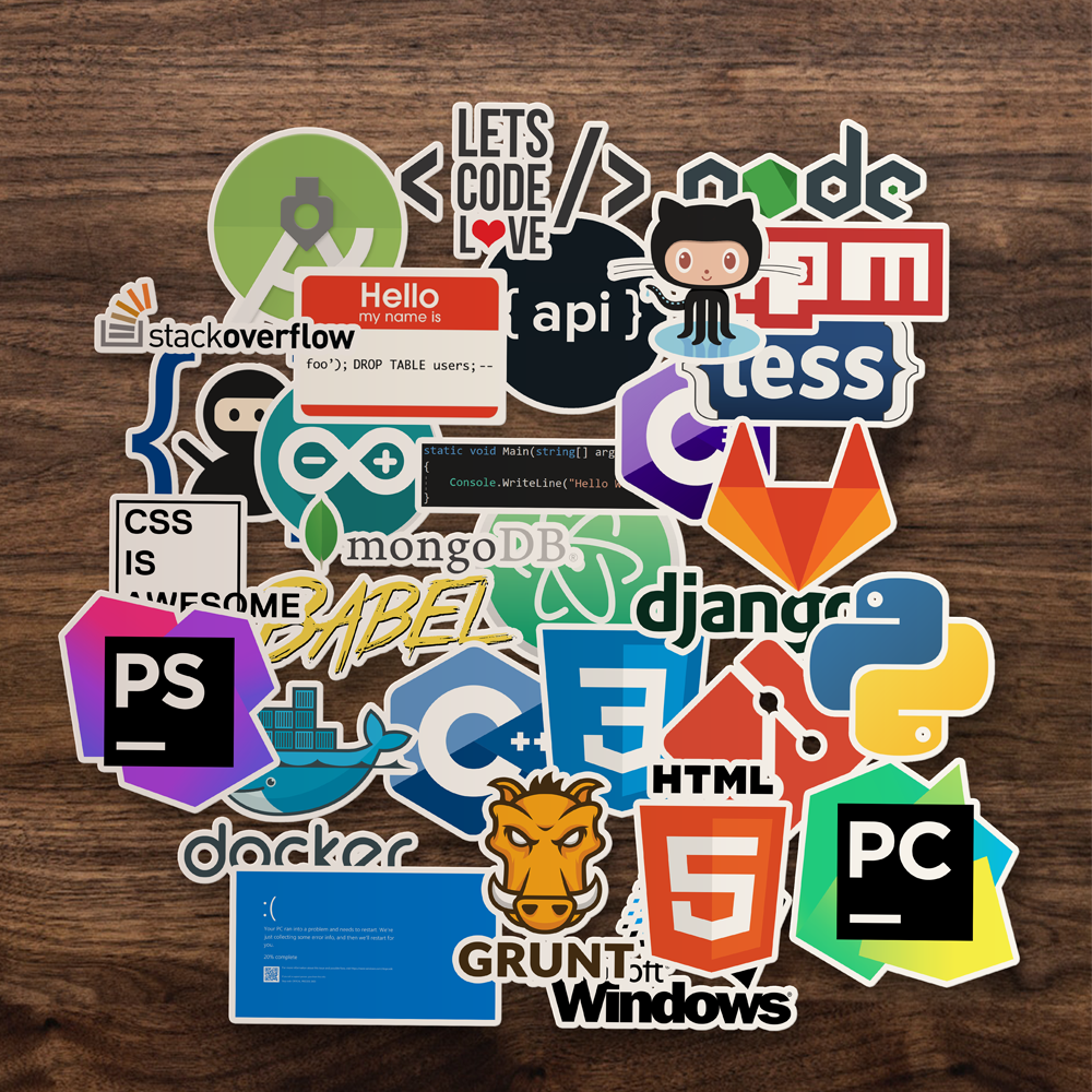 30'lu Yazılım Sticker Seti