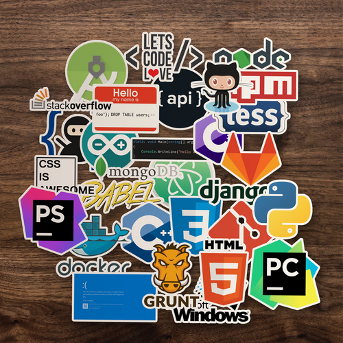 30'lu Yazılım Sticker Seti