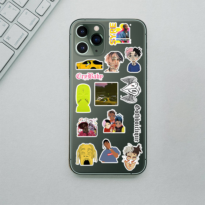 14’Lü Mini Rap Telefon Sticker seti 3