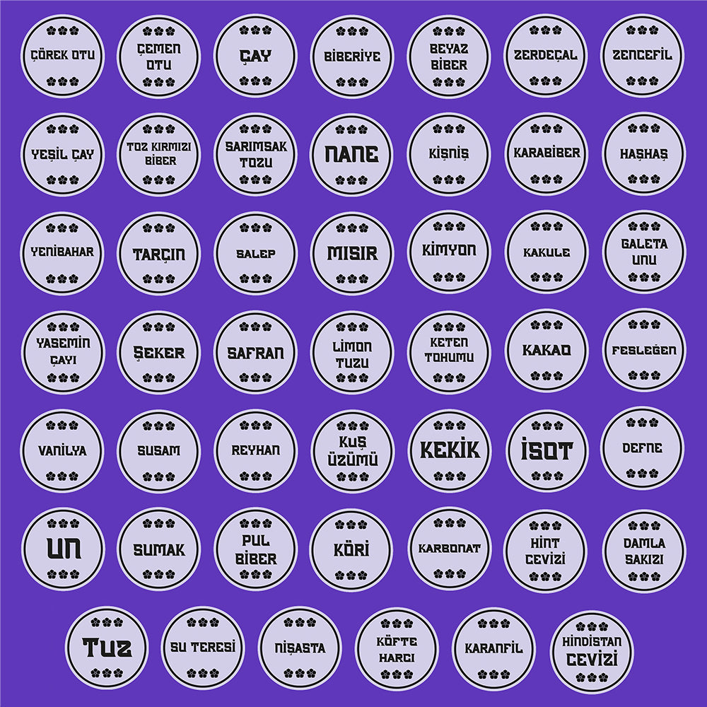 48'li Baharatlık Sticker Seti