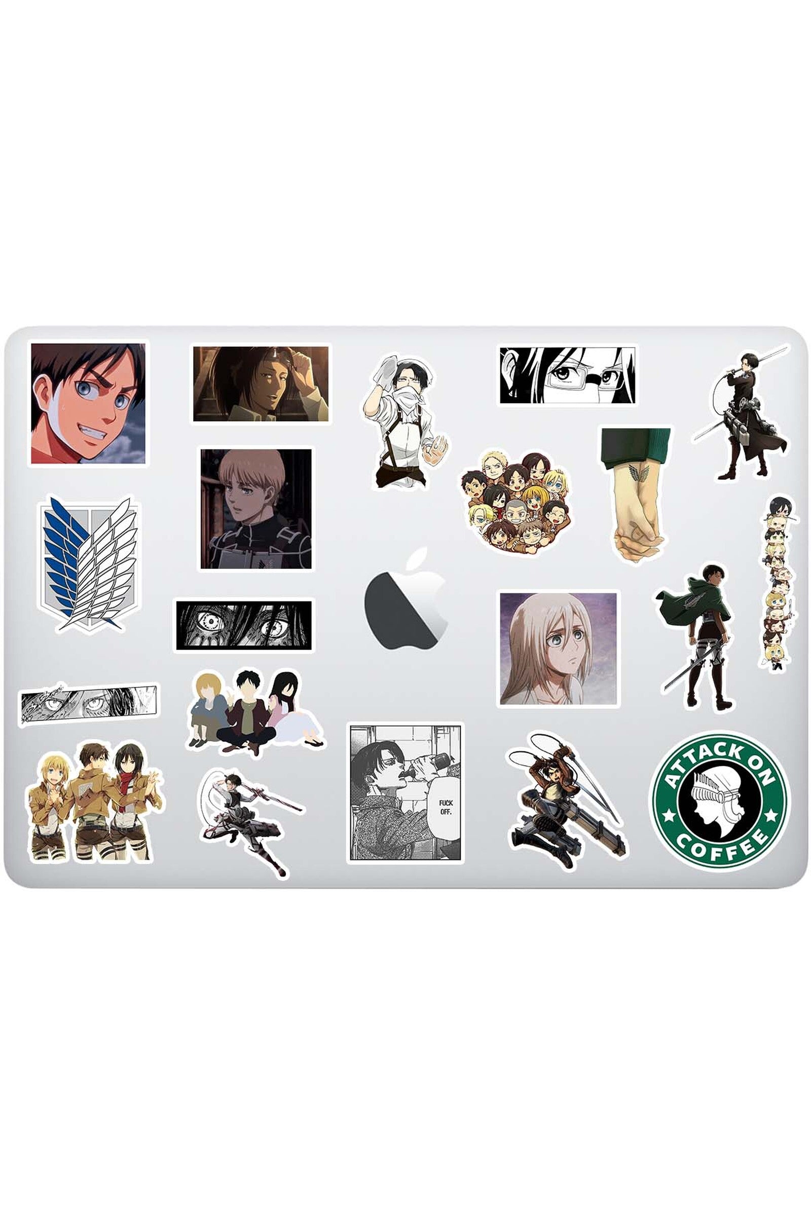 Attack on titan laptop sticker paketi