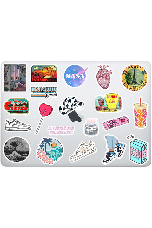 aestetich sticker paketi retro vintage etiketler