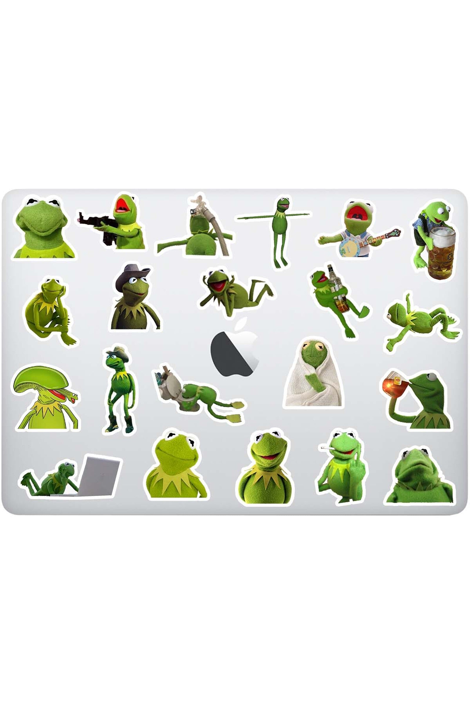 Kurbağa kermit sticker etiket
