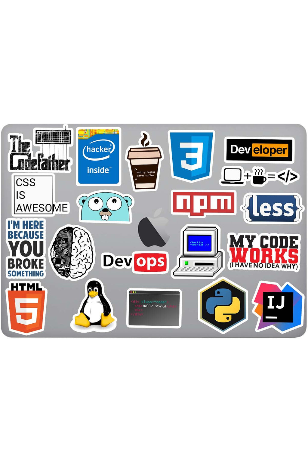 yazılımcı developer sticker seti
