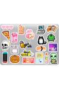 pixel art aesthetic sticker paketi