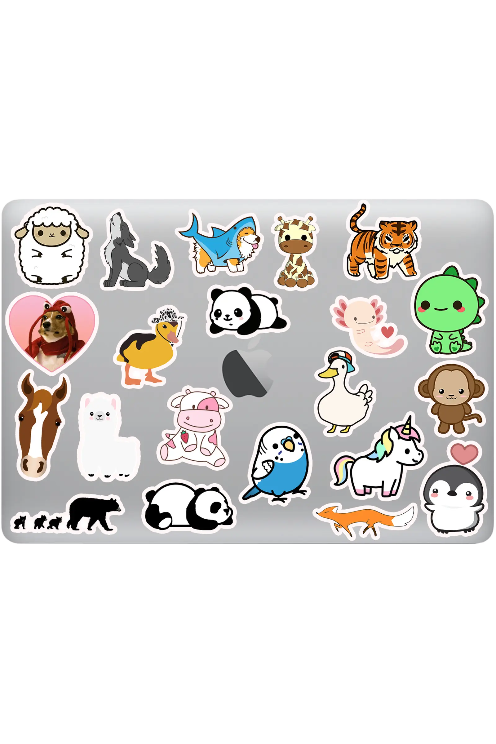 sevimli hayvan sticker seti