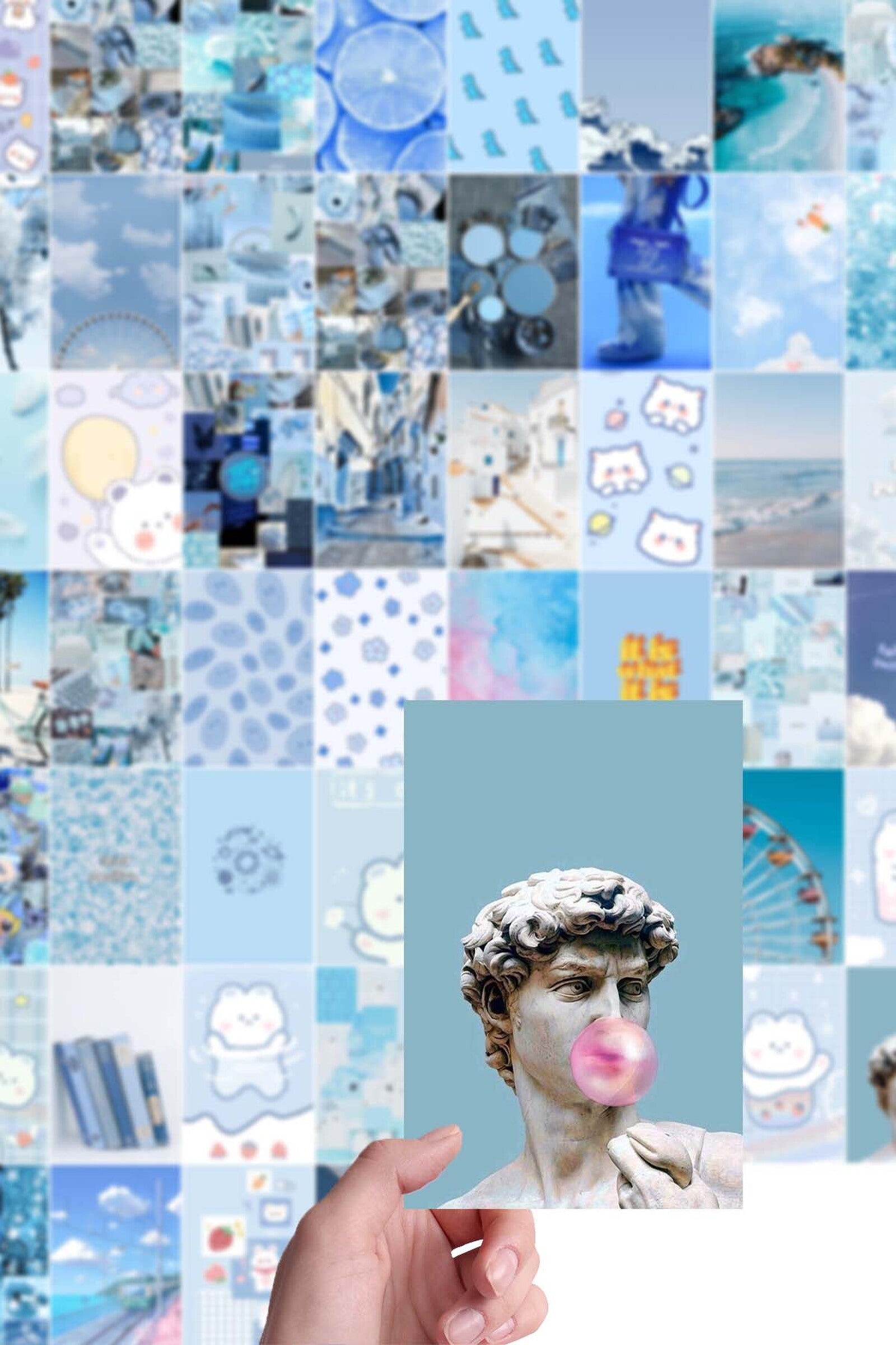 mavi aesthetic poster seti