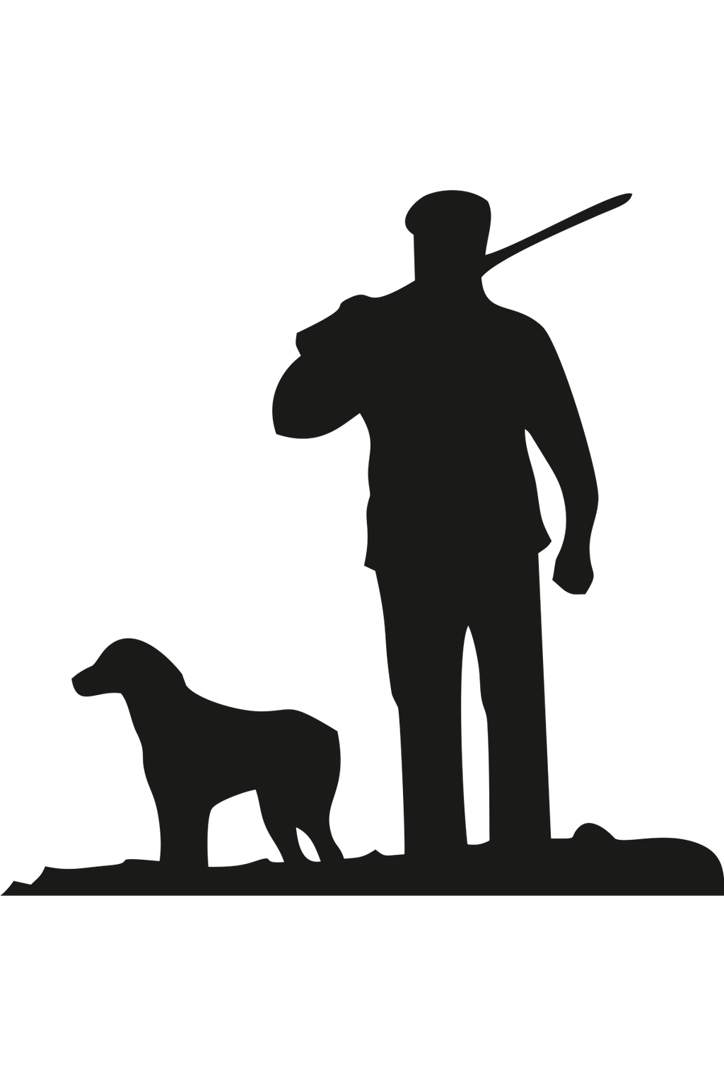 Avcı Ve Köpeği Sticker