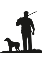 Avcı Ve Köpeği Sticker