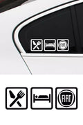 Eat Sleep Fiat Sticker
