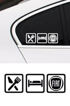 Eat Sleep Fiat Sticker