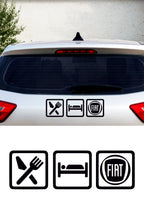 Eat Sleep Fiat Sticker