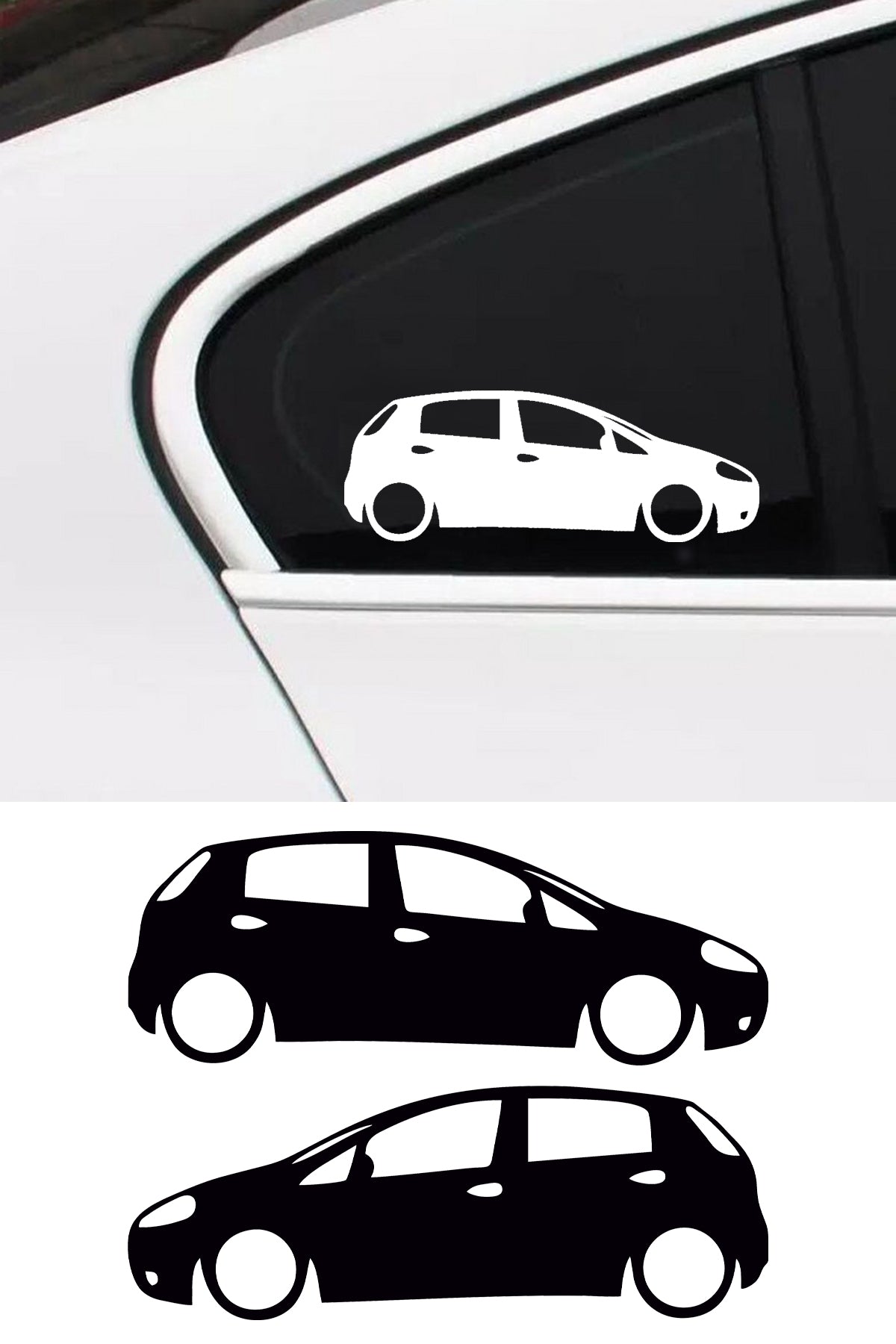 Fiat Punto Basık Oto Sticker Sağ Sol Takım