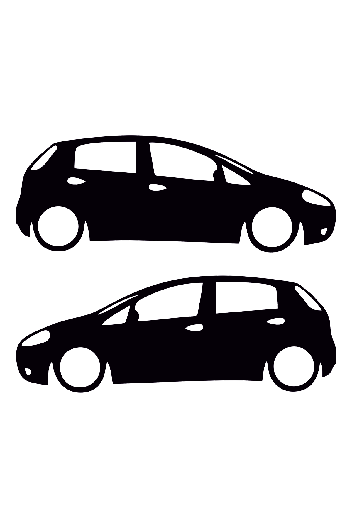 Fiat Punto Basık Oto Sticker Sağ Sol Takım