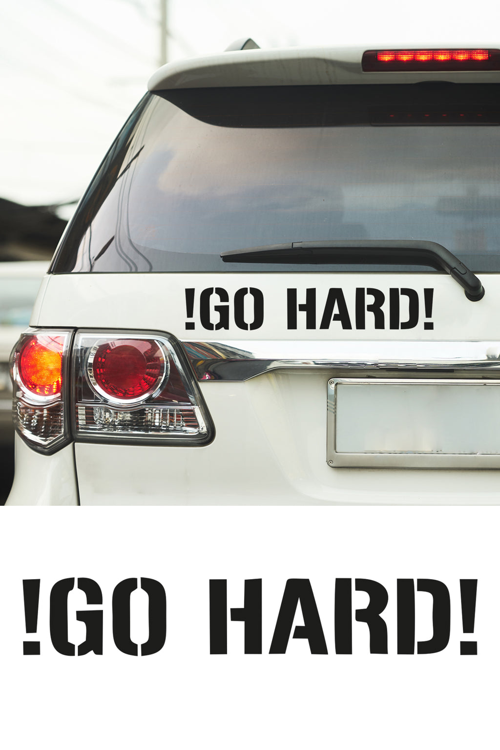 Go Hard Oto Sticker