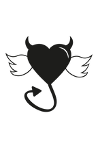 Kalp Şeytan Sticker
