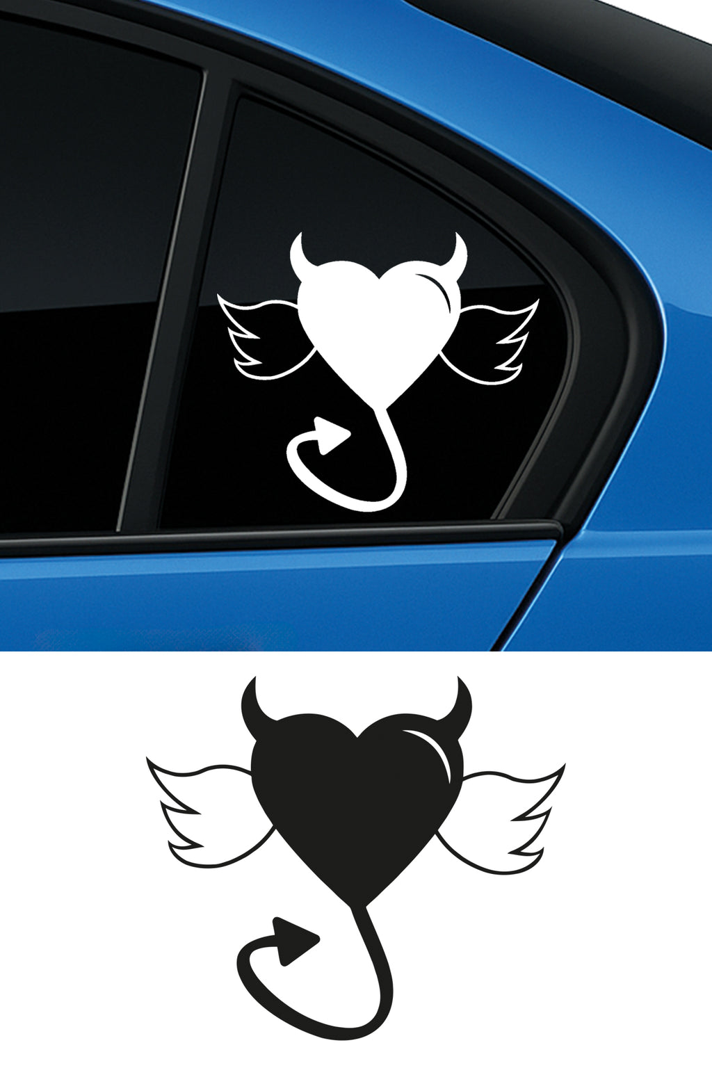 Kalp Şeytan Sticker