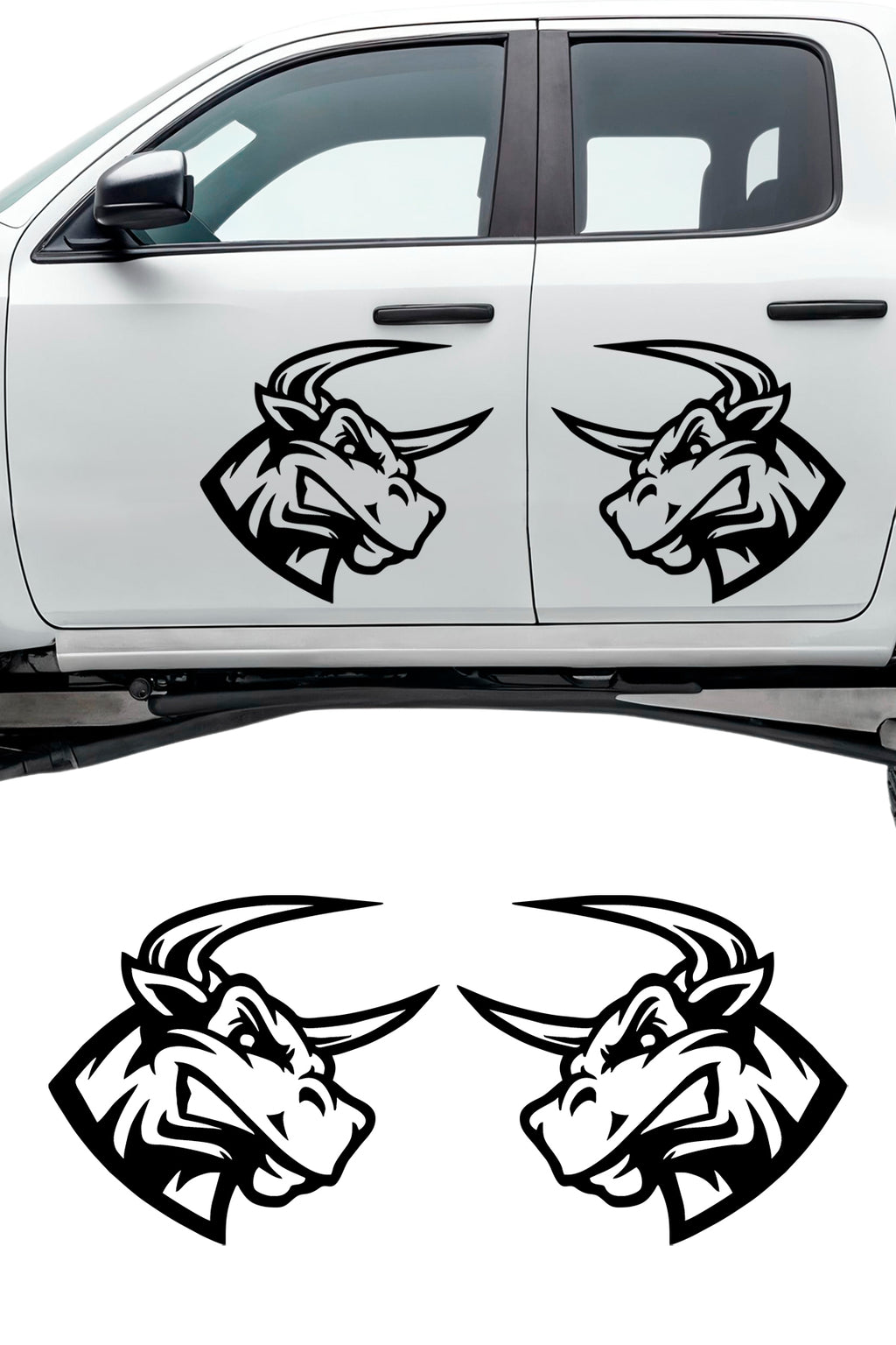 Kızgın Boğa Sticker Sağ Sol Takım