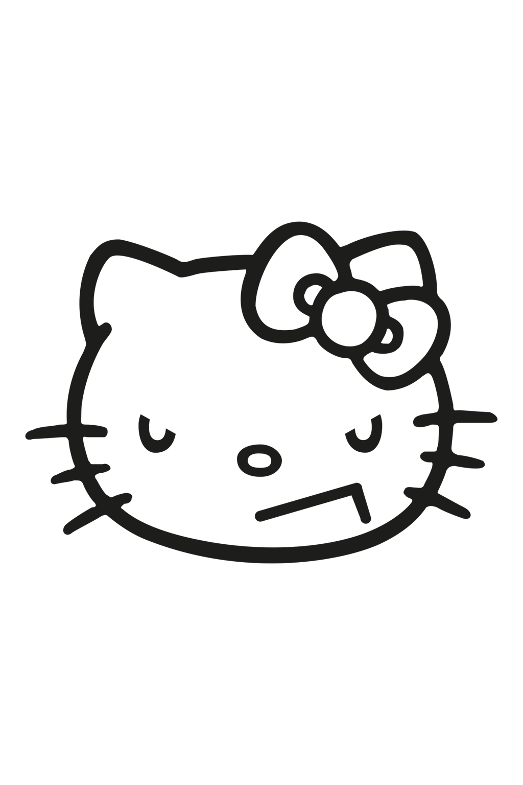 Kızgın Hello Kitty Sticker