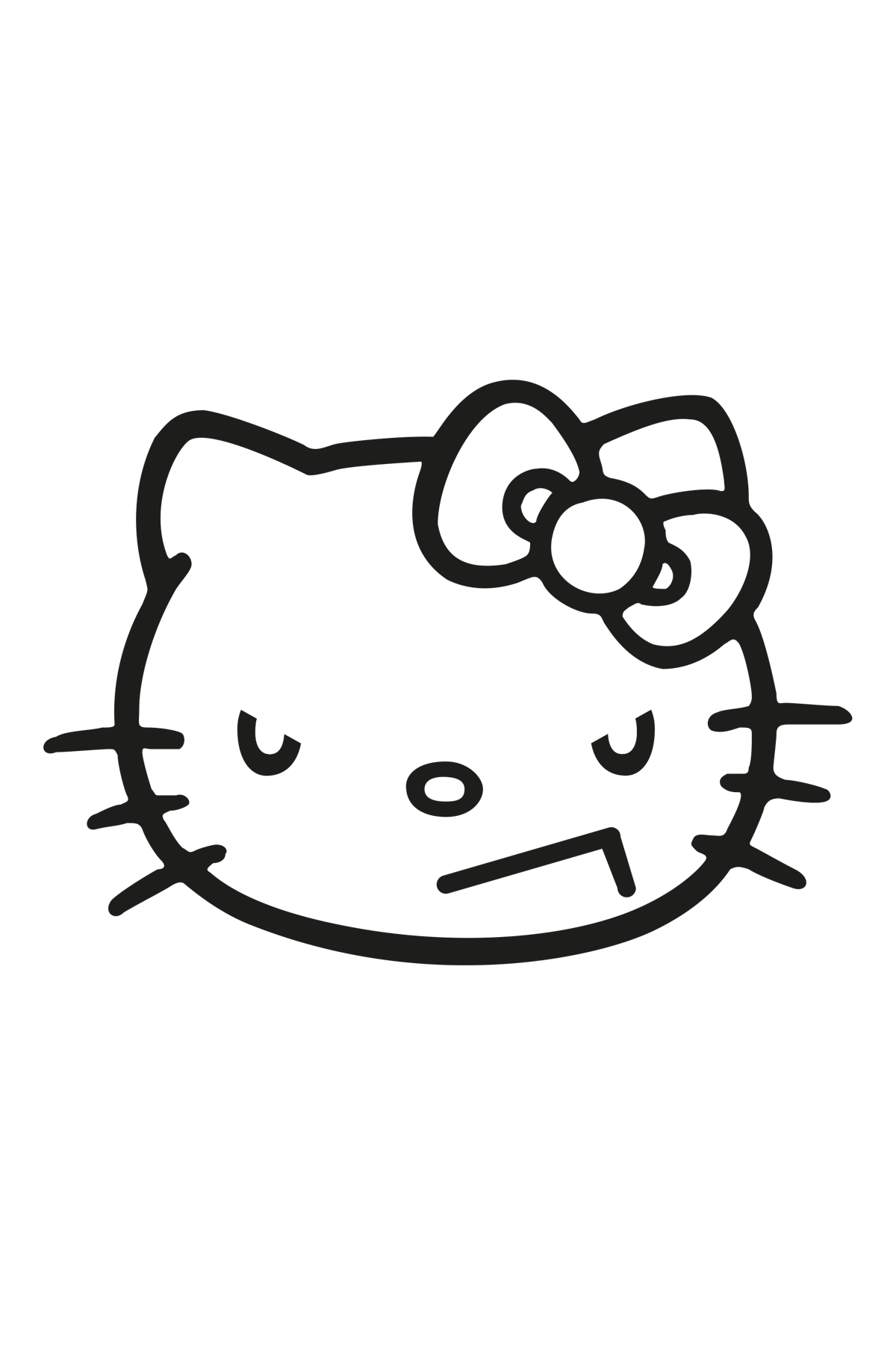 Kızgın Hello Kitty Sticker
