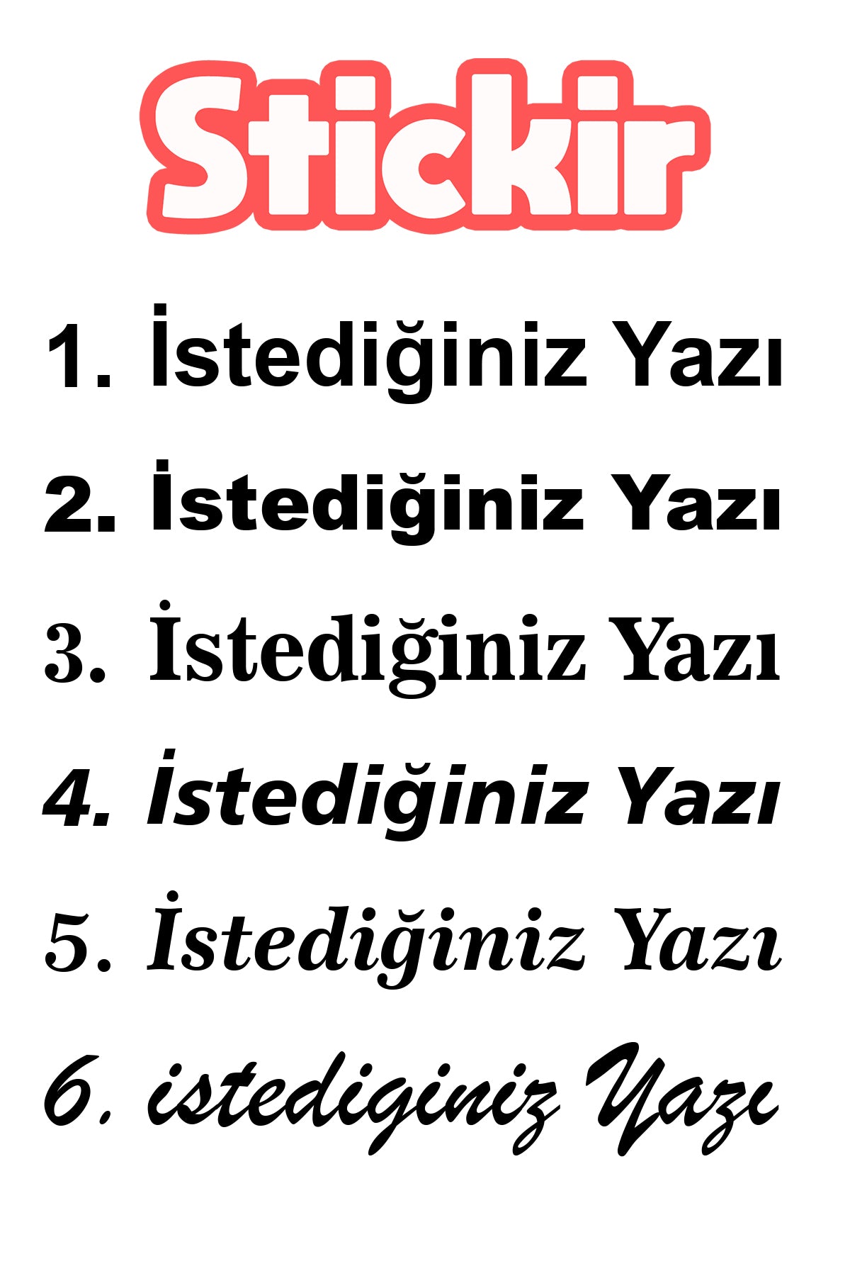 İsme Özel Kral Tacı Yazı Sticker