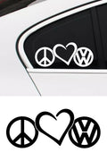 Peace Love Volkswage Sticker