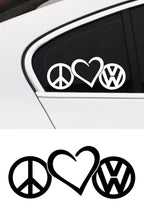 Peace Love Volkswage Sticker