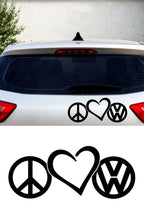 Peace Love Volkswage Sticker