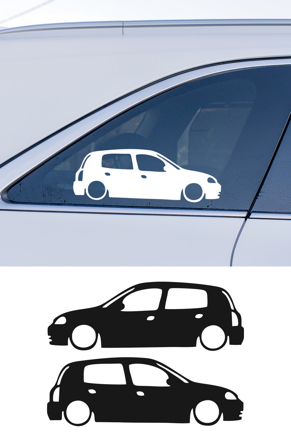 Renault Clio Mk2 Basık Oto Sticker Sağ Sol Takım