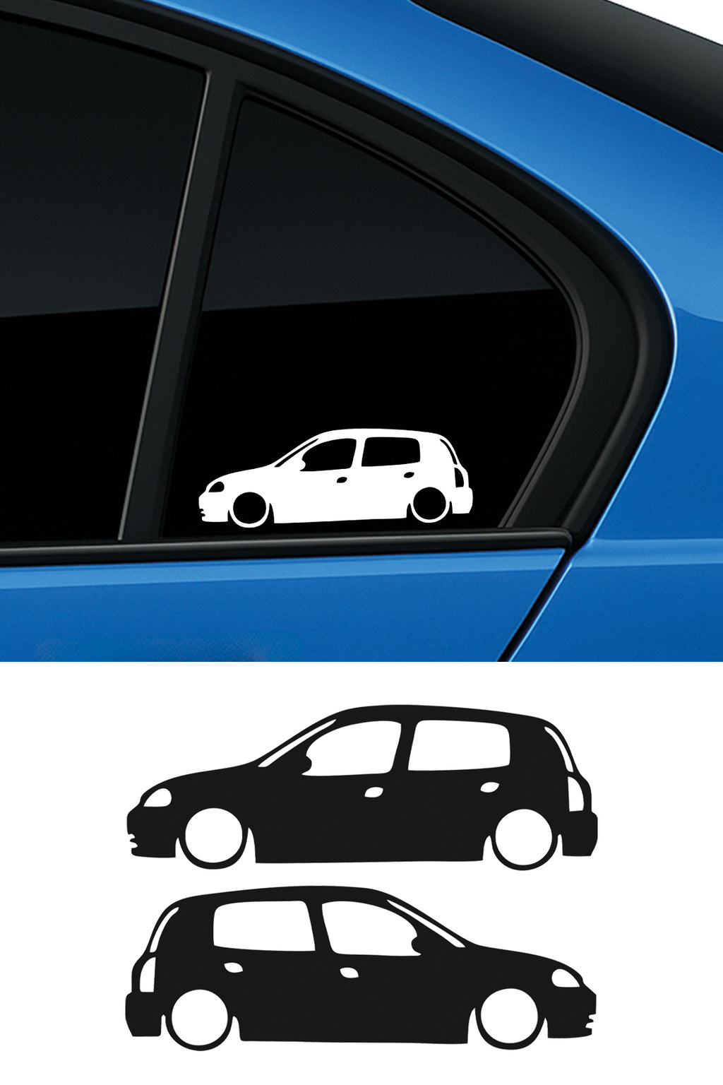 Renault Clio Mk2 Basık Oto Sticker Sağ Sol Takım