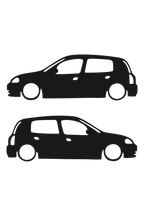 Renault Clio Mk2 Basık Oto Sticker Sağ Sol Takım