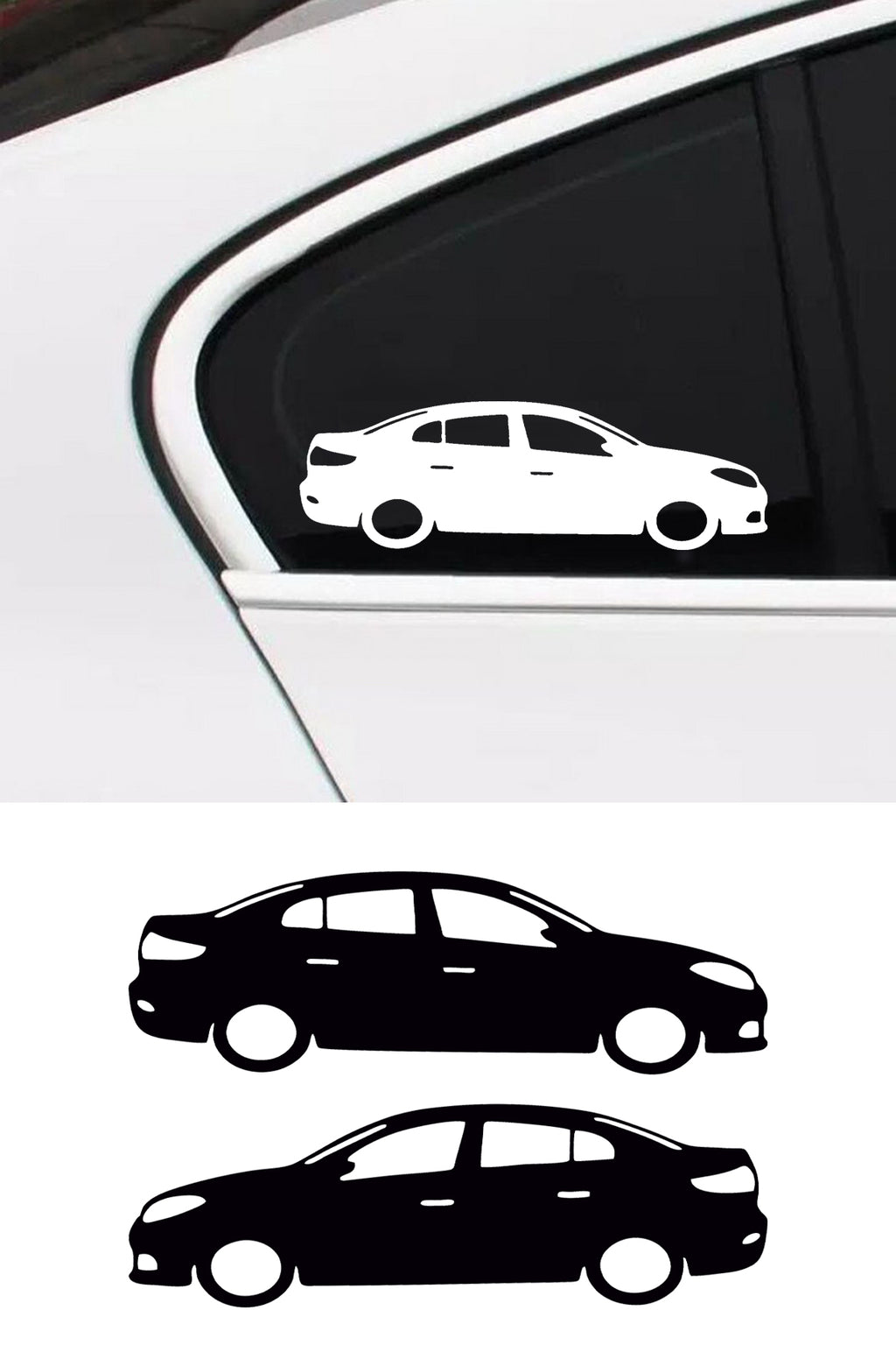 Renault Flueance Basık Oto Sticker Sağ Sol Takım