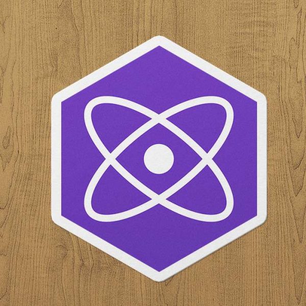 React sticker etiket