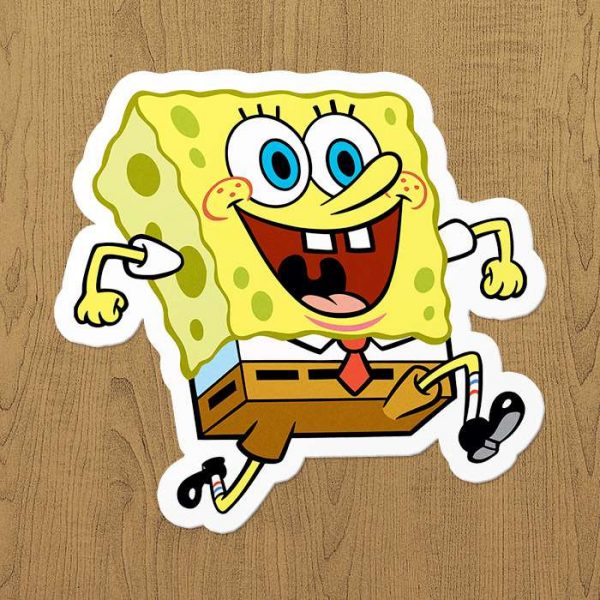 sünger bob sticker etiket