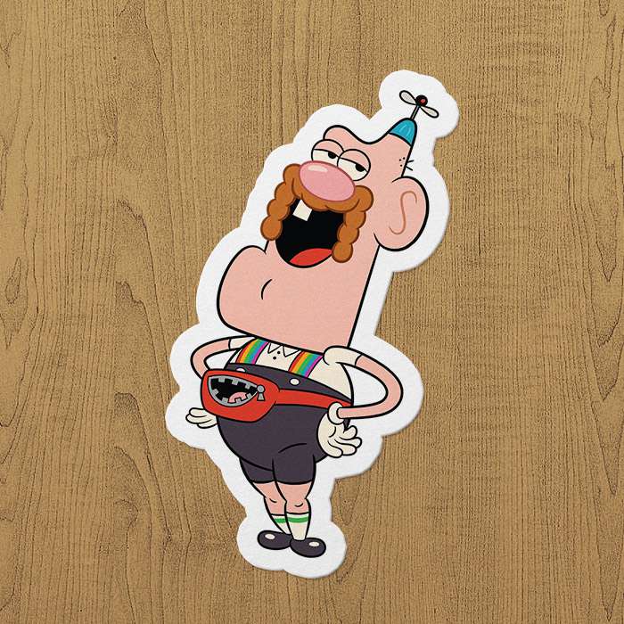uncle grandpa sticker etiket