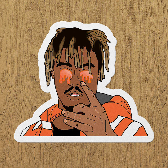Juice WRLD 999 sticker etiket Juice WRLD 999 sticker etiket
