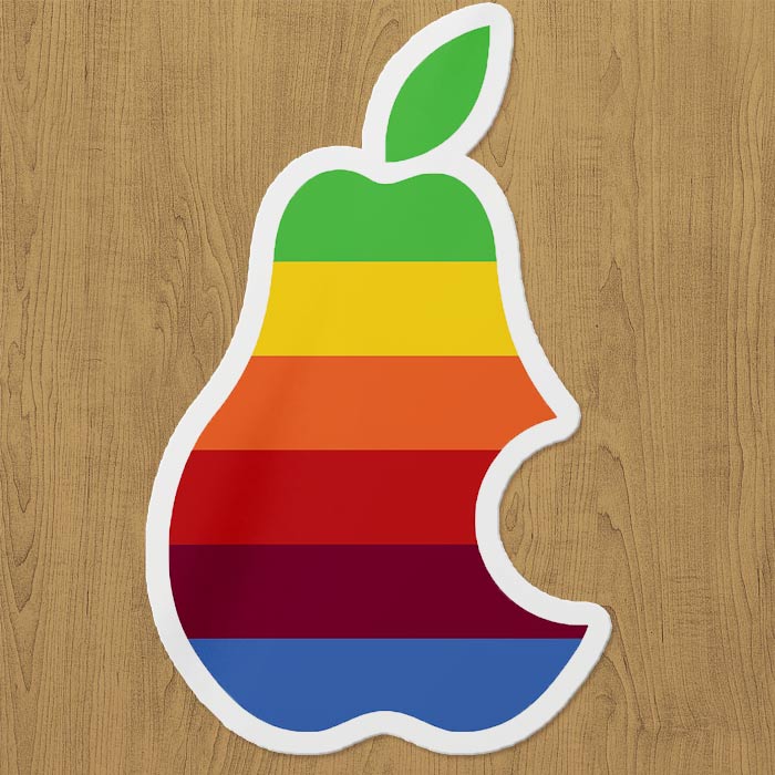 apple armut sticker etiket apple armut sticker etiket