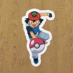 pokemon ash sticker etiket