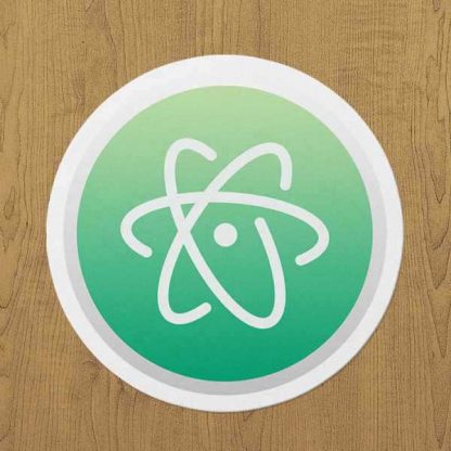 atom editor sticker etiket