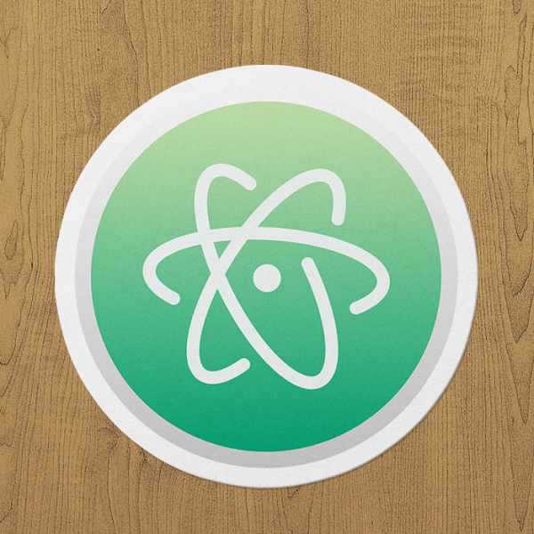 atom editor sticker etiket atom editor sticker etiket