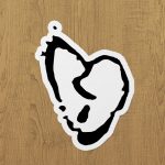broken heart sticker etiket