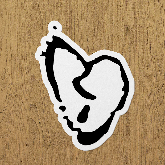 broken heart sticker etiket