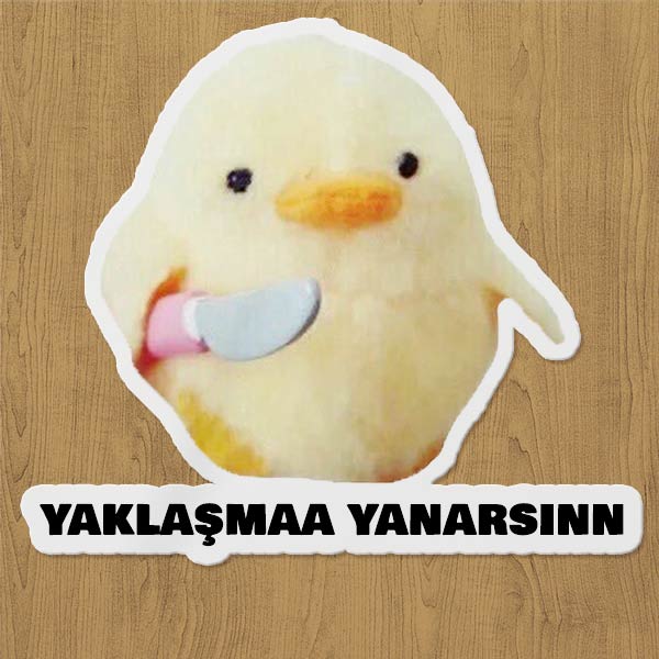 bıçaklı civciv sticker etiket bıçaklı civciv sticker etiket