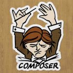composer sticker etiket