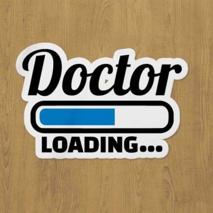 doctor loading sticker etiket