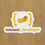 full snack developer sticker etiket