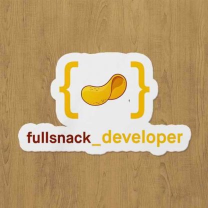 full snack developer sticker etiket