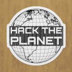 hack the planet sticker etiket