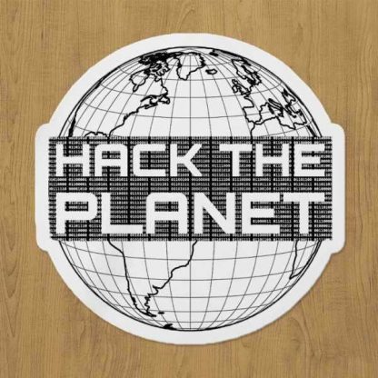 hack the planet sticker etiket