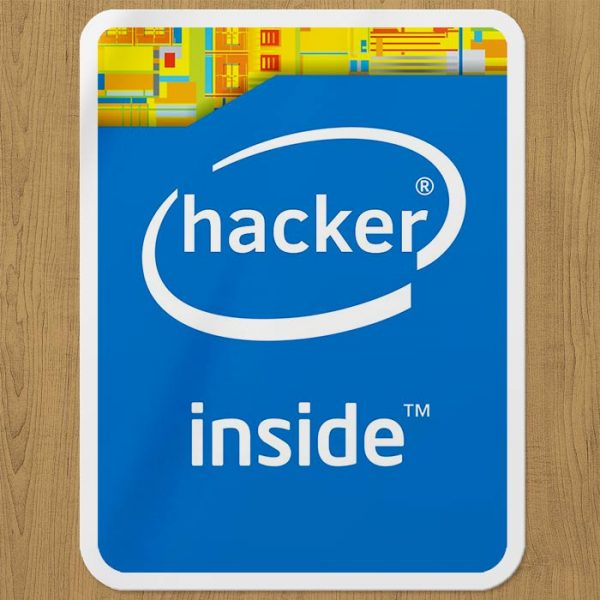 hacker inside sticker etiket